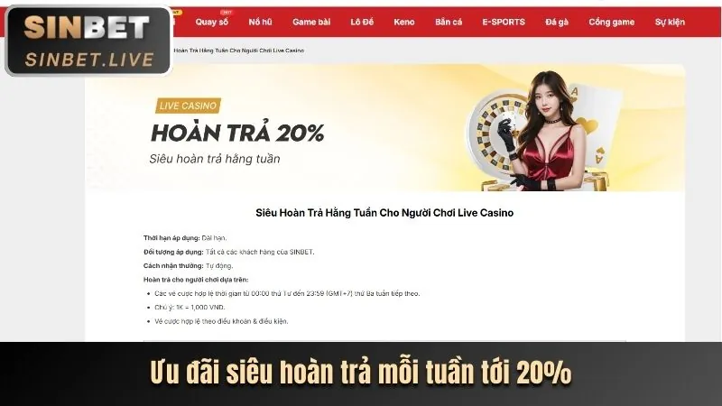 Ưu đãi hàng ngày và hàng tuần w88 nổ hũ